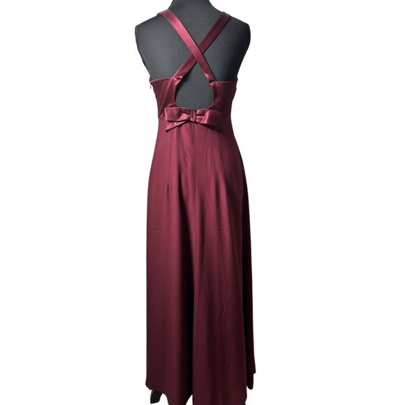 Levkoff Wine Chiffon gown maxi dress Size 2. - Picture 3 of 8